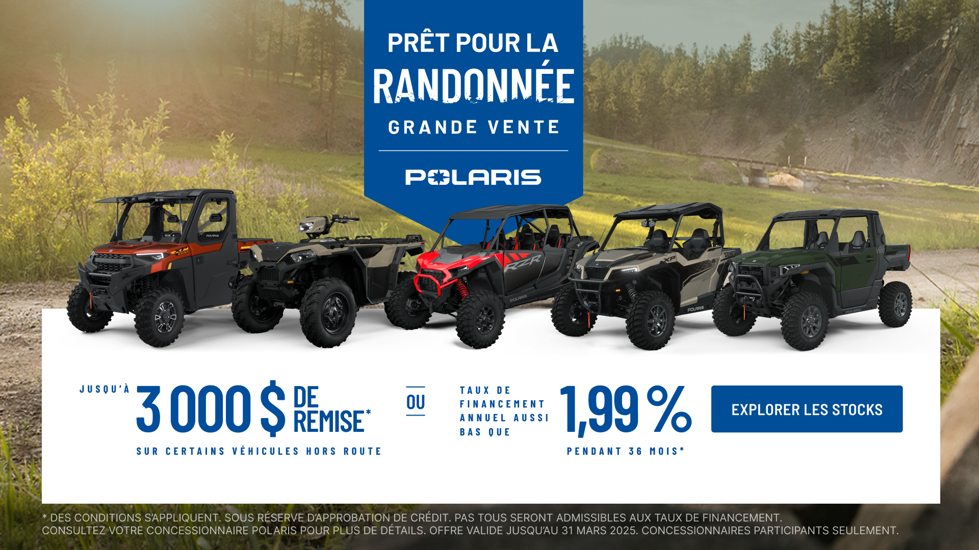 GRANDE VENTE POLARIS – PRÊT POUR LA RANDONNÉE!